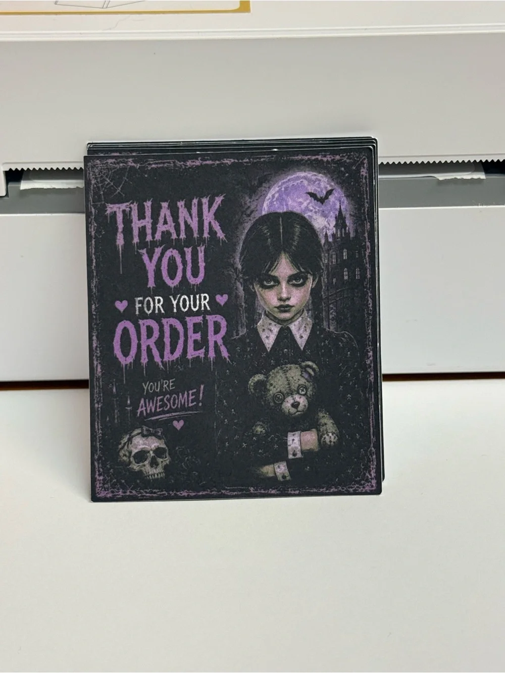 Gothic 'Thank You For Your Order' Wall cards
